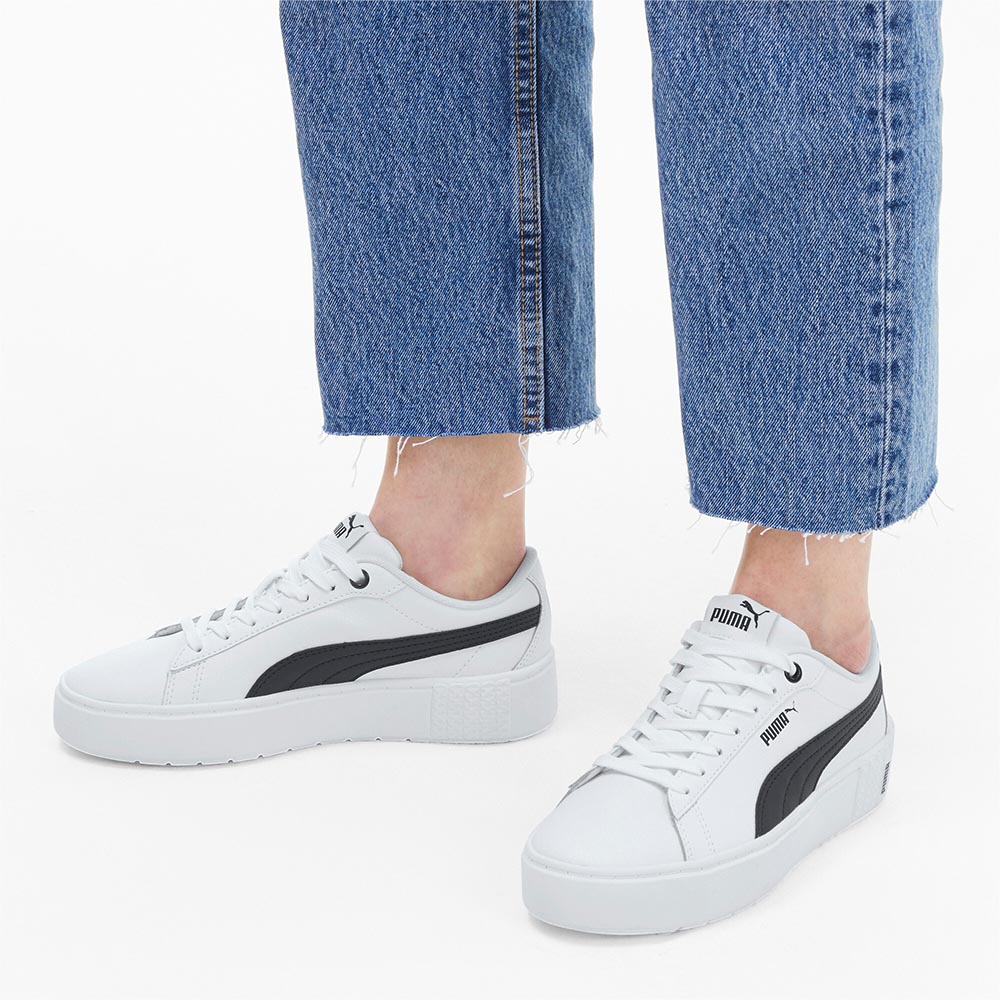 PUMA Smash Platform v2 Damen-Turnschuhe (Weiß)