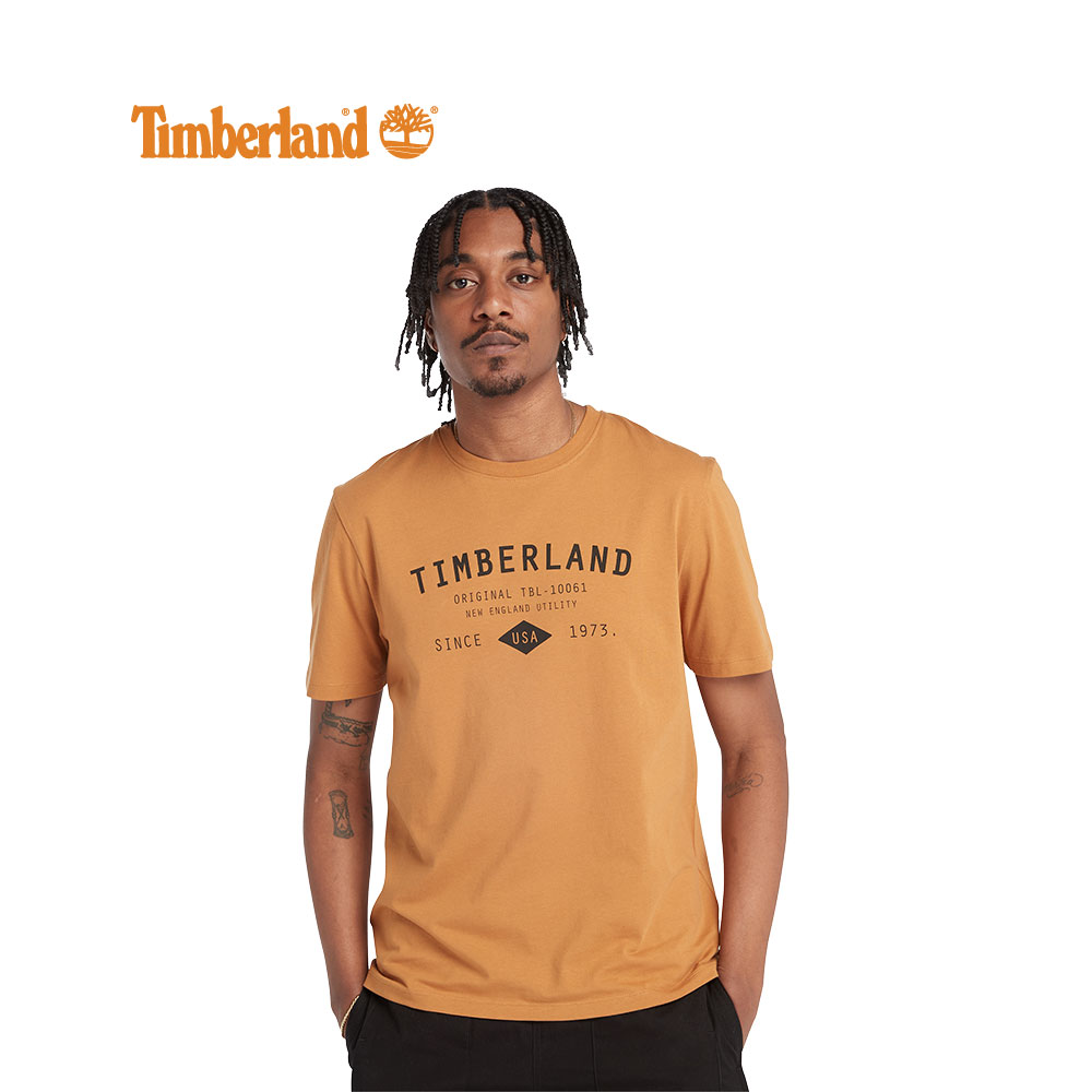 Timberland Men's Short Sleeves Workwear Label Tee Wheat Boot