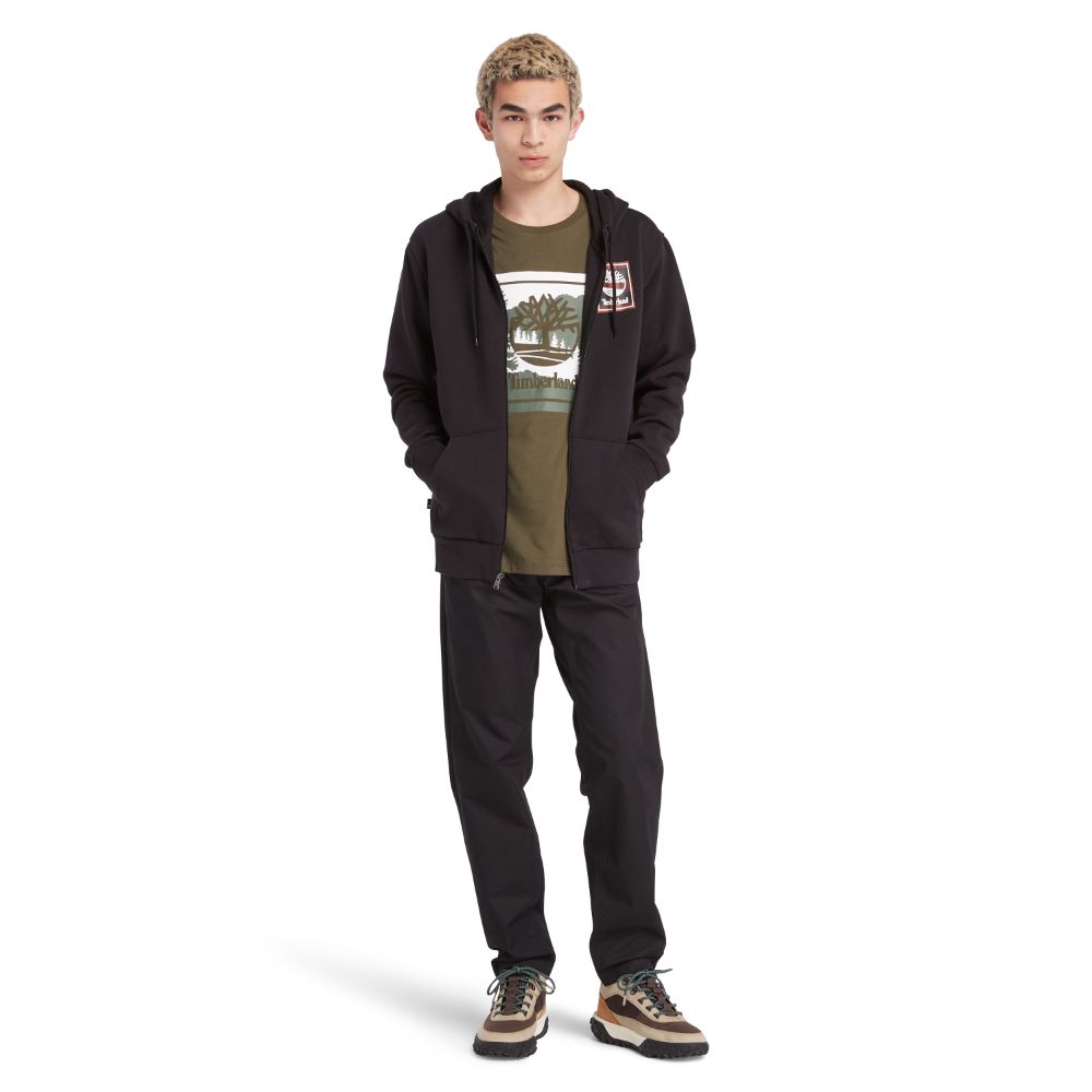 Timberland Men's Short Sleeves Graphic Logo Tee Grape Leaf