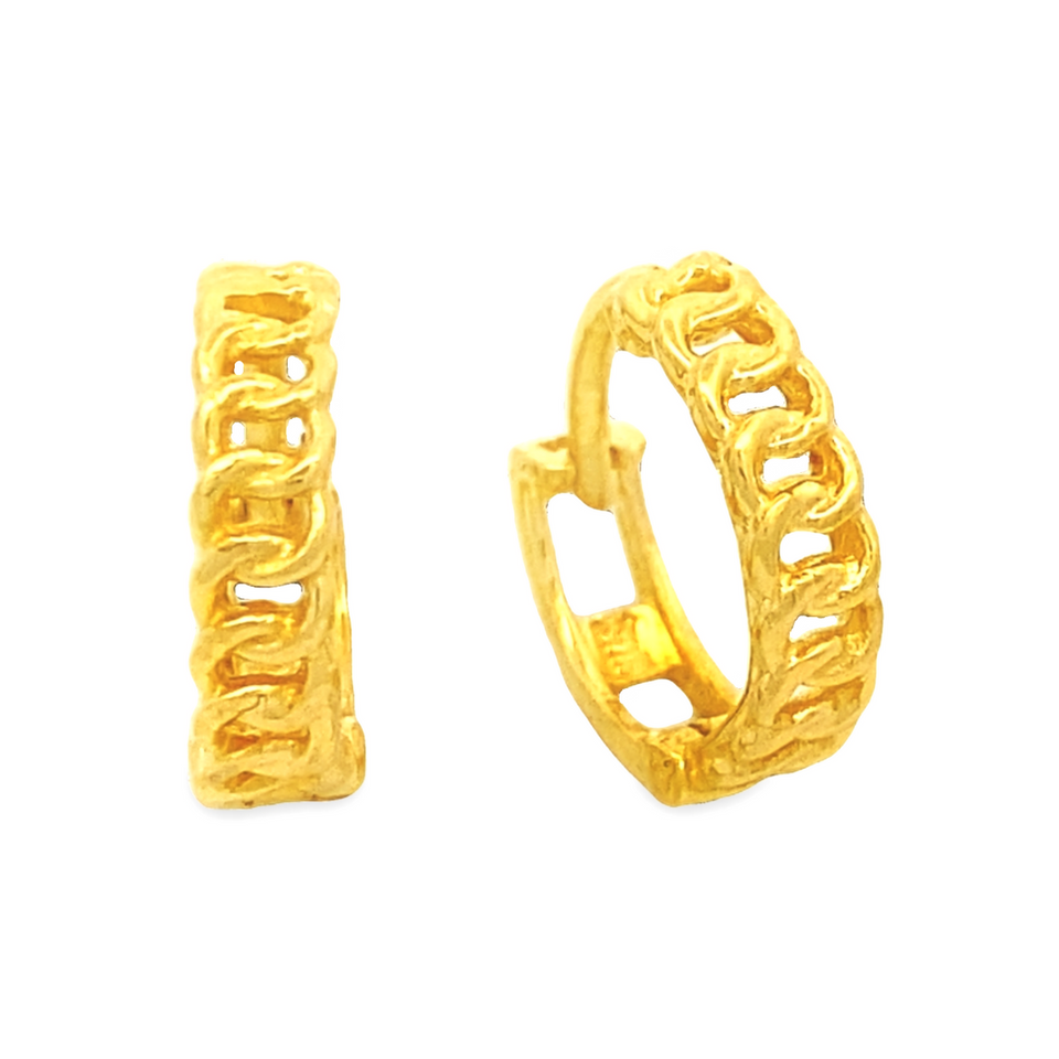 ต่างหูห่วงดีไซน์คาวบอยทองคำ 916 จากร้าน Top Cash Jewellery