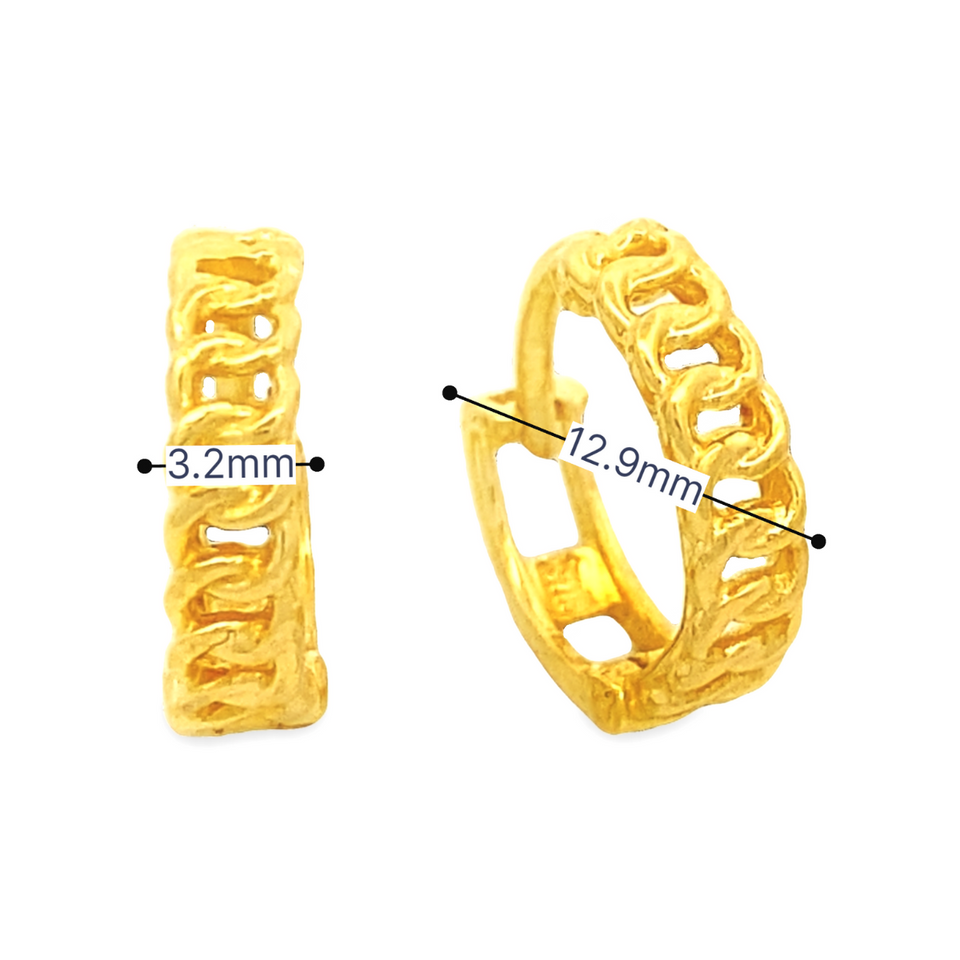 ต่างหูห่วงดีไซน์คาวบอยทองคำ 916 จากร้าน Top Cash Jewellery