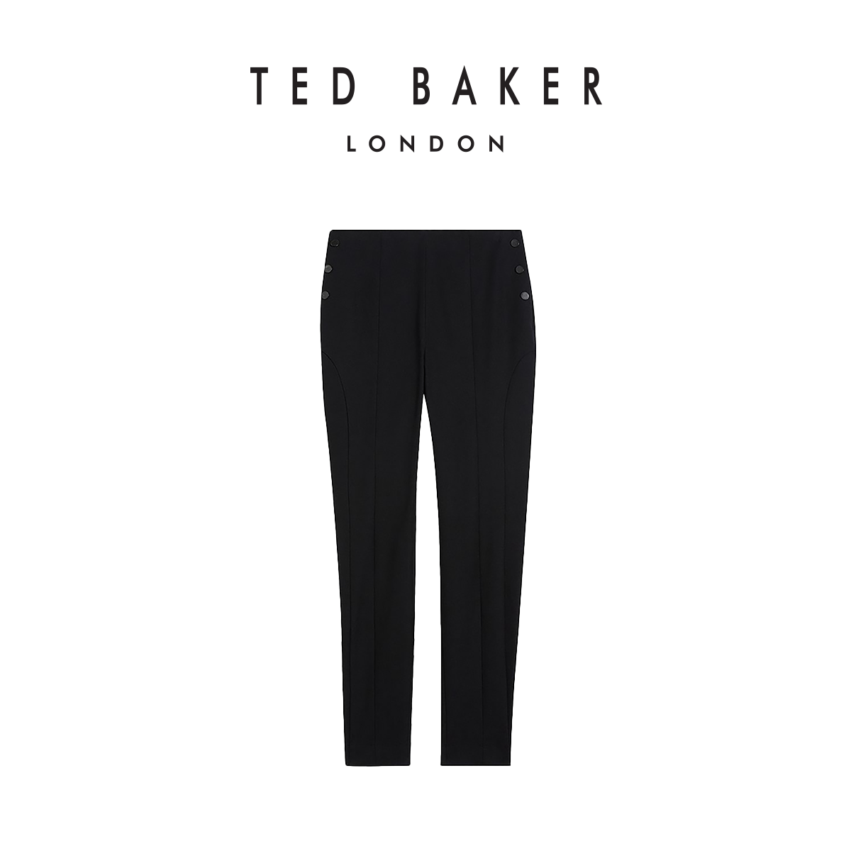 Ted Baker Women's Liroi High Waisted Trousers With Faux Poppers · v2