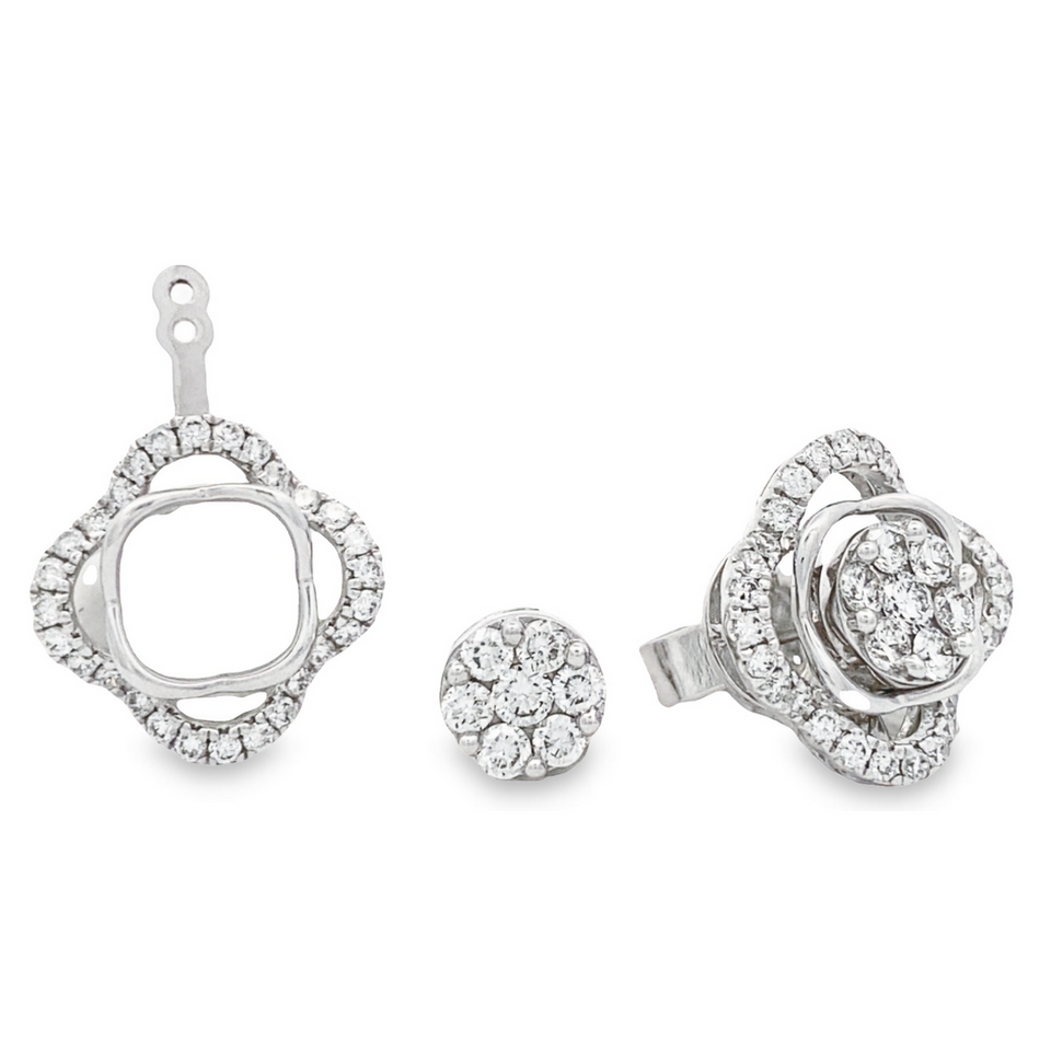Top Cash Jewellery 10K 실험실 재배 댄글링 디자인 다이아몬드 스터드 귀걸이