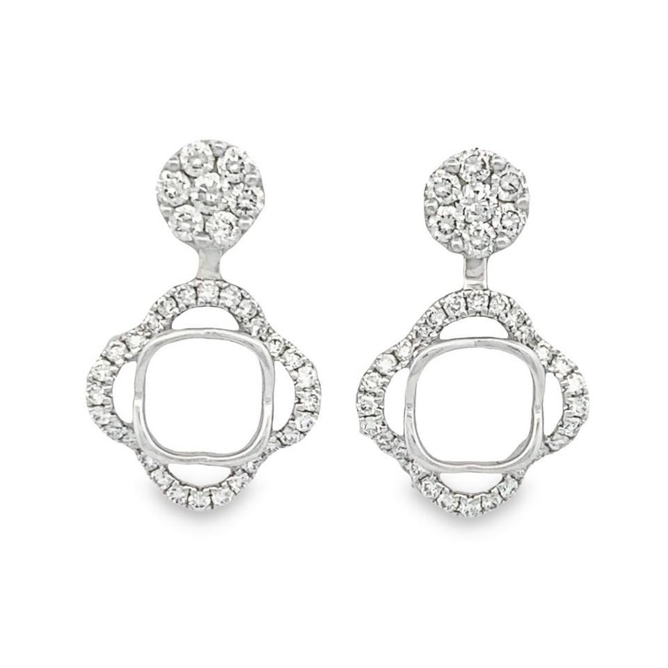 Top Cash Jewellery 10K 실험실 재배 댄글링 디자인 다이아몬드 스터드 귀걸이