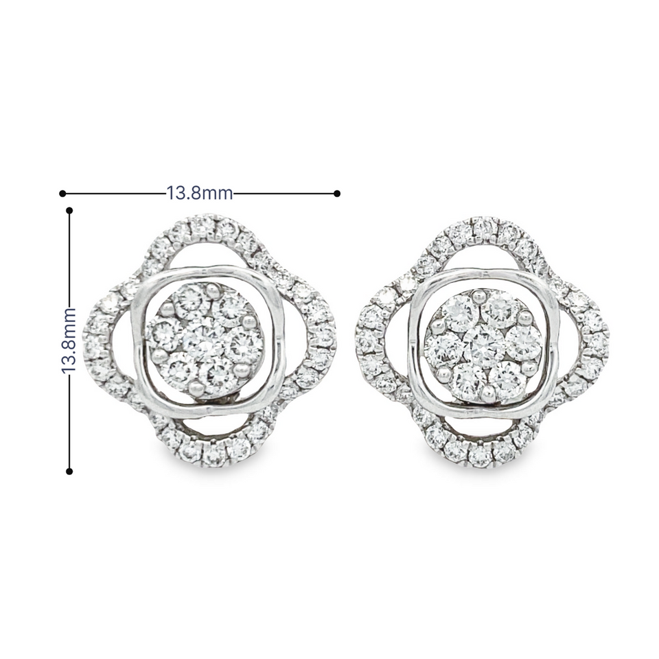 Top Cash Jewellery 10K 실험실 재배 댄글링 디자인 다이아몬드 스터드 귀걸이