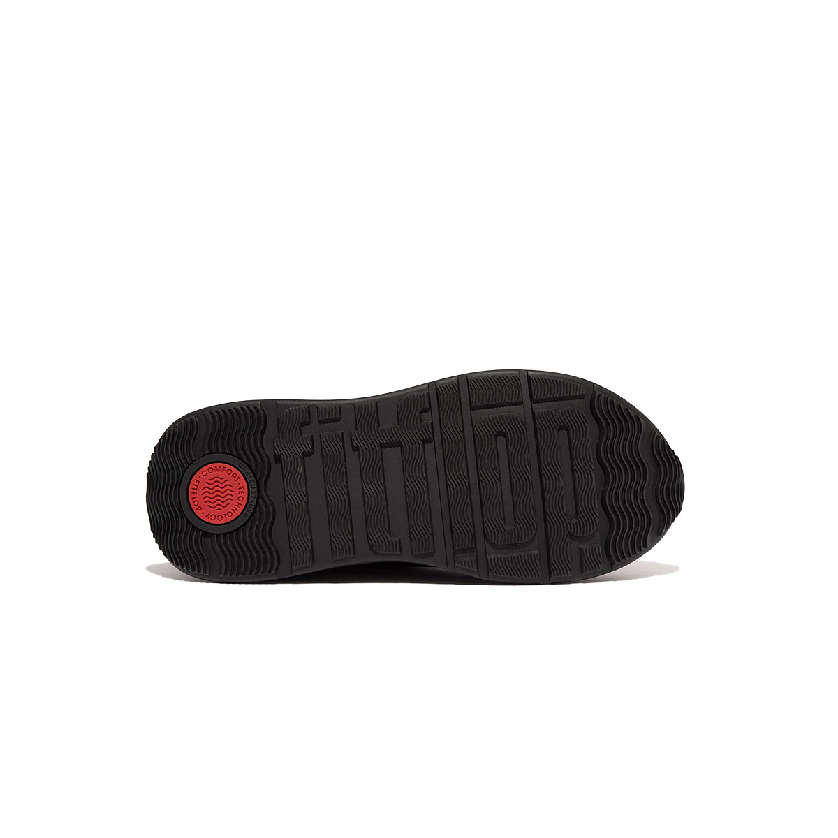 FitFlop F-MODE Women's Leather Suede Flatform Sneakers - All Black (FR1-090) · v7