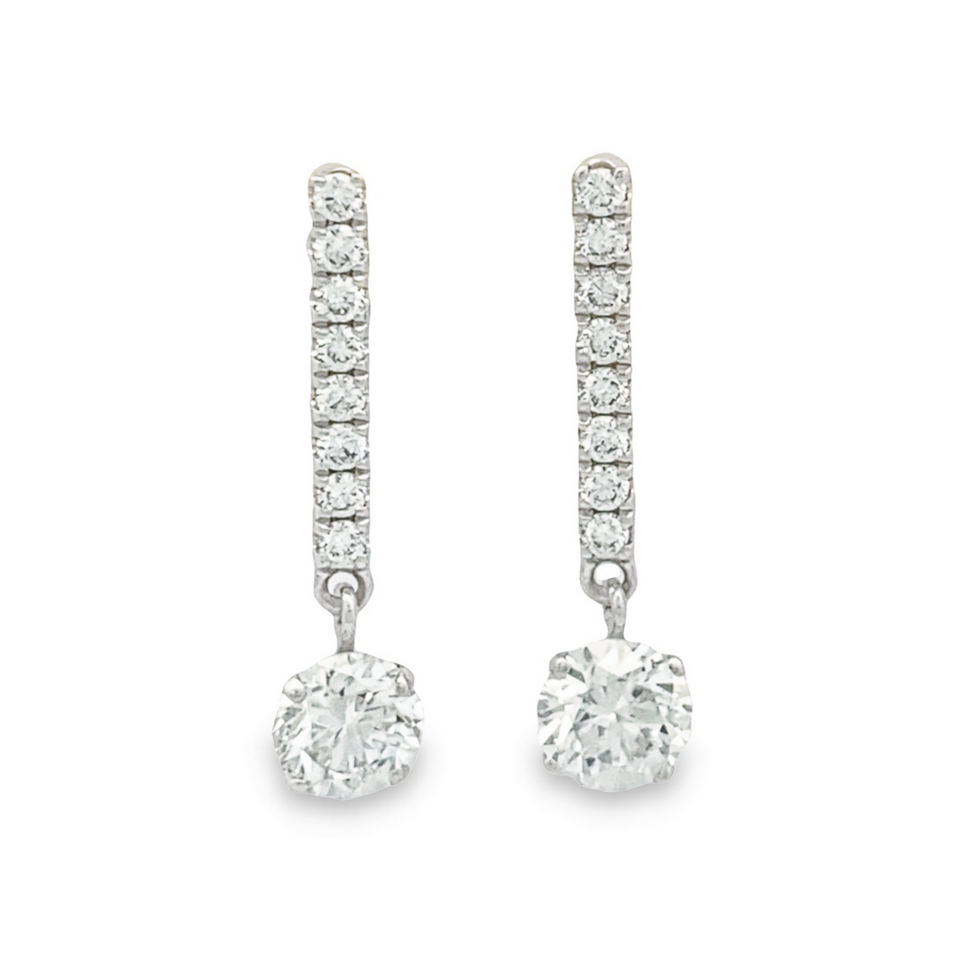 Top Cash Jewellery 10K Lab Grown Dangling Diamond Stud Earrings · v2
