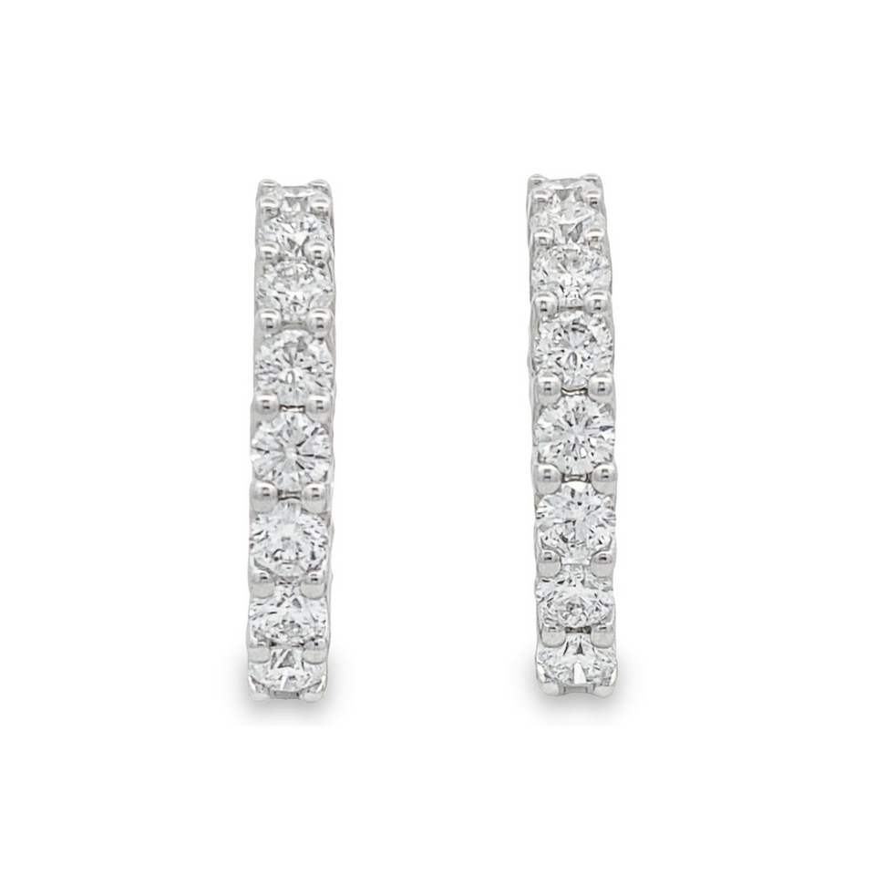 Top Cash Jewellery 10K Lab Grown Line Design Diamond Loop Earrings · v3