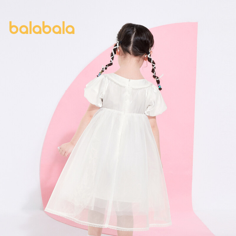 バラバラ 子供服 ベビードレス 小さな子供用ドレス 子供用プリンセスドレス 女の子 夏用 ネットドレス 外国製 スイート