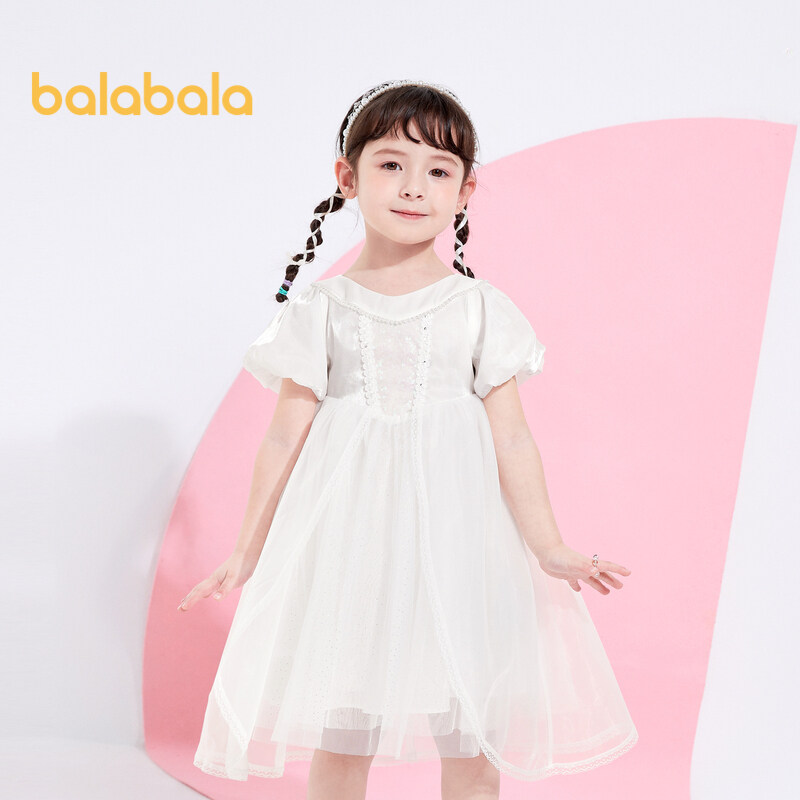 バラバラ 子供服 ベビードレス 小さな子供用ドレス 子供用プリンセスドレス 女の子 夏用 ネットドレス 外国製 スイート