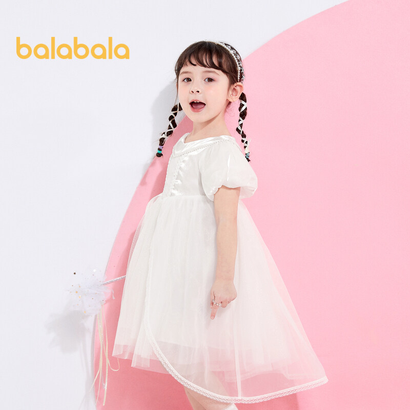 バラバラ 子供服 ベビードレス 小さな子供用ドレス 子供用プリンセスドレス 女の子 夏用 ネットドレス 外国製 スイート