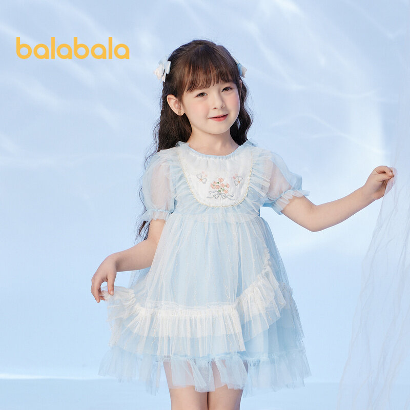 balabala Çocuk Elbisesi Bebek Elbisesi Çocuk Yazlık Elbise Lolita Kız Prenses Elbisesi Küçük Çocuk Elbisesi Örgü Tide