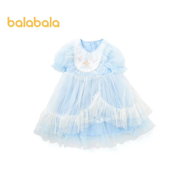 balabala Çocuk Elbisesi Bebek Elbisesi Çocuk Yazlık Elbise Lolita Kız Prenses Elbisesi Küçük Çocuk Elbisesi Örgü Tide