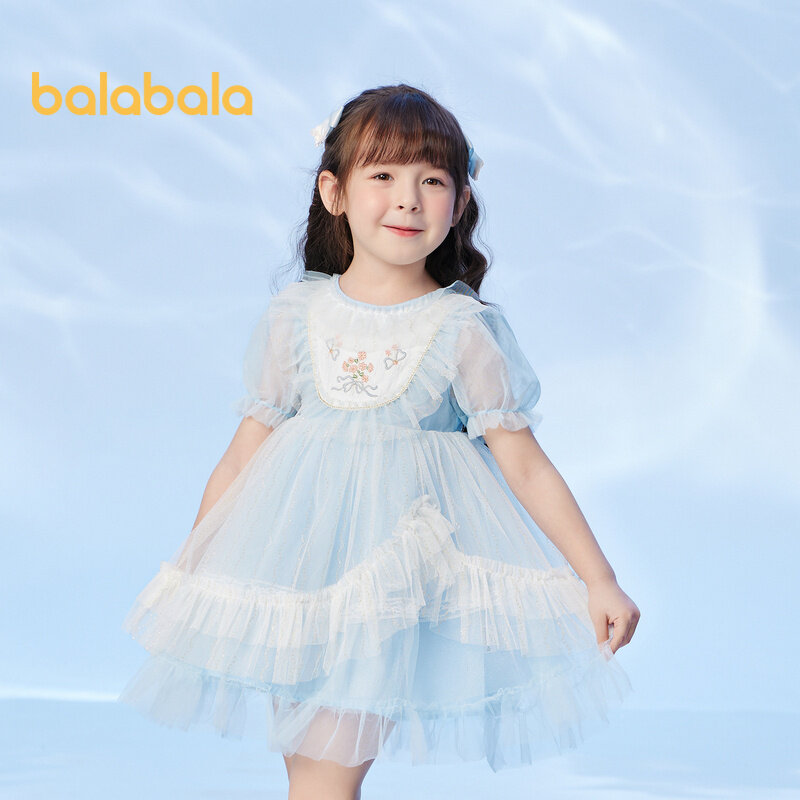 balabala Çocuk Elbisesi Bebek Elbisesi Çocuk Yazlık Elbise Lolita Kız Prenses Elbisesi Küçük Çocuk Elbisesi Örgü Tide