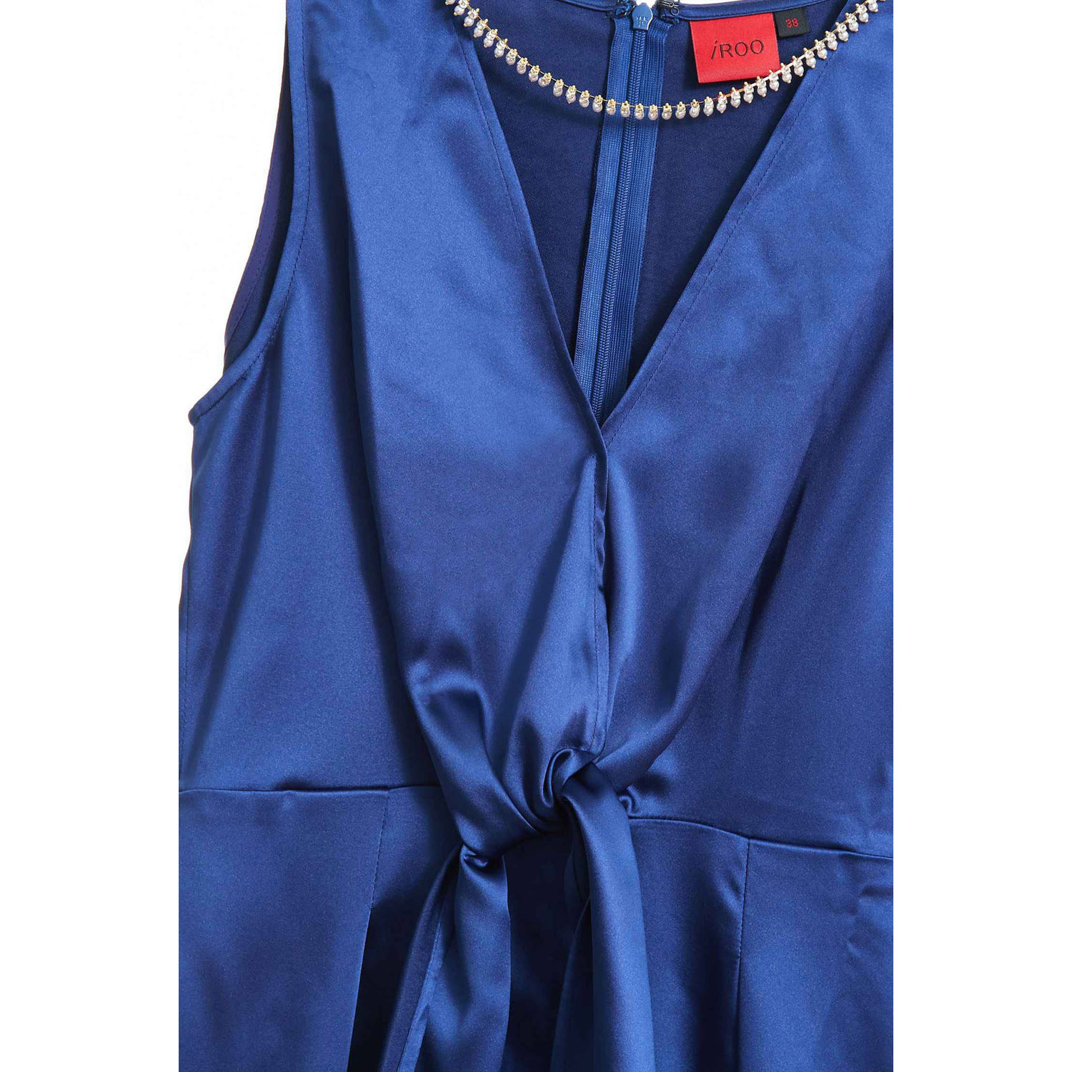 iROO Women Fashion Satin Long Dress · v2