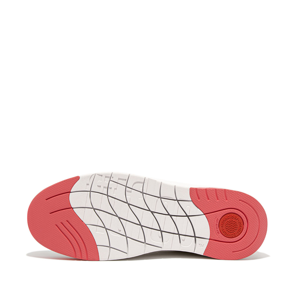 FitFlop RALLY EVO Damen-Turnschuhe aus Leder — Urban White/Rosy Coral (HE5-B20)