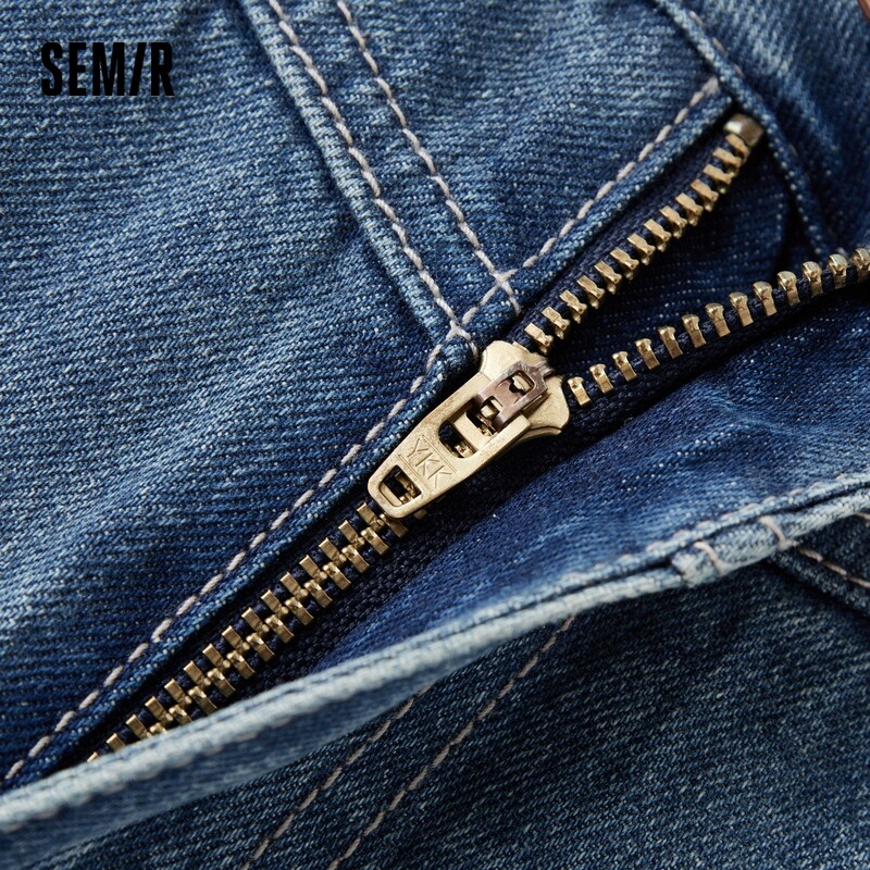 Semir Jeans Damskie Cool Valiant Wind Dragged Spodnie Retro 2024 Spring New Cover Meat Thin Raw Edge Proste spodnie rekreacyjne