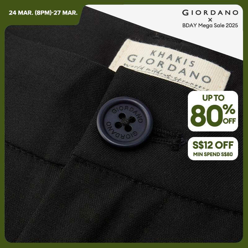 GIORDANO Women Pants Anti-Wrinkle Smooth Pleated Suit Pants Multi-Pocket Solid Color Simple Fashion Casual Pants 05414307 · v2