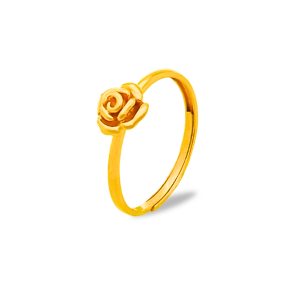 แหวนโรสปรับขนาดได้ทองคำ 916 จาก Top Cash Jewellery