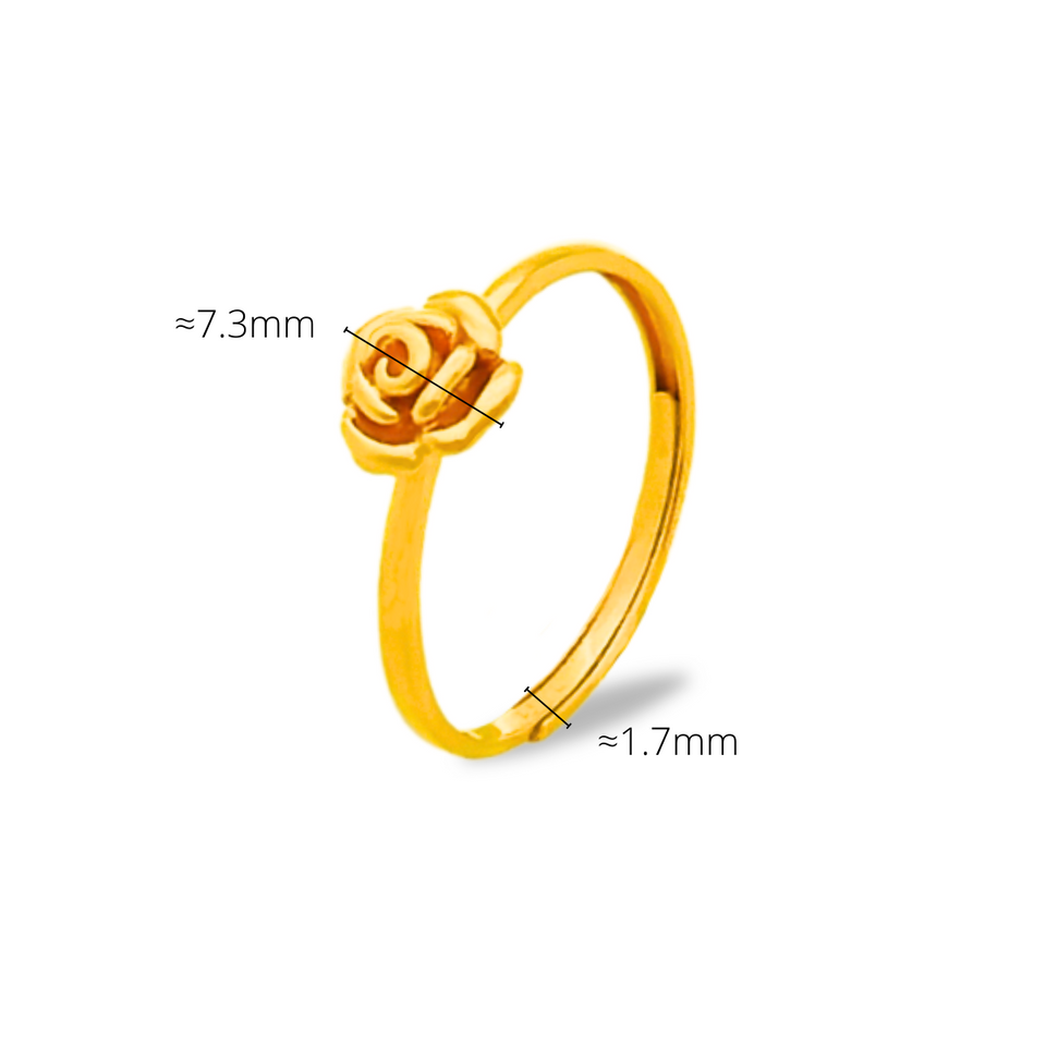 Top Cash Jewellery 916 Gold Adjustable Rosé Ring · v4