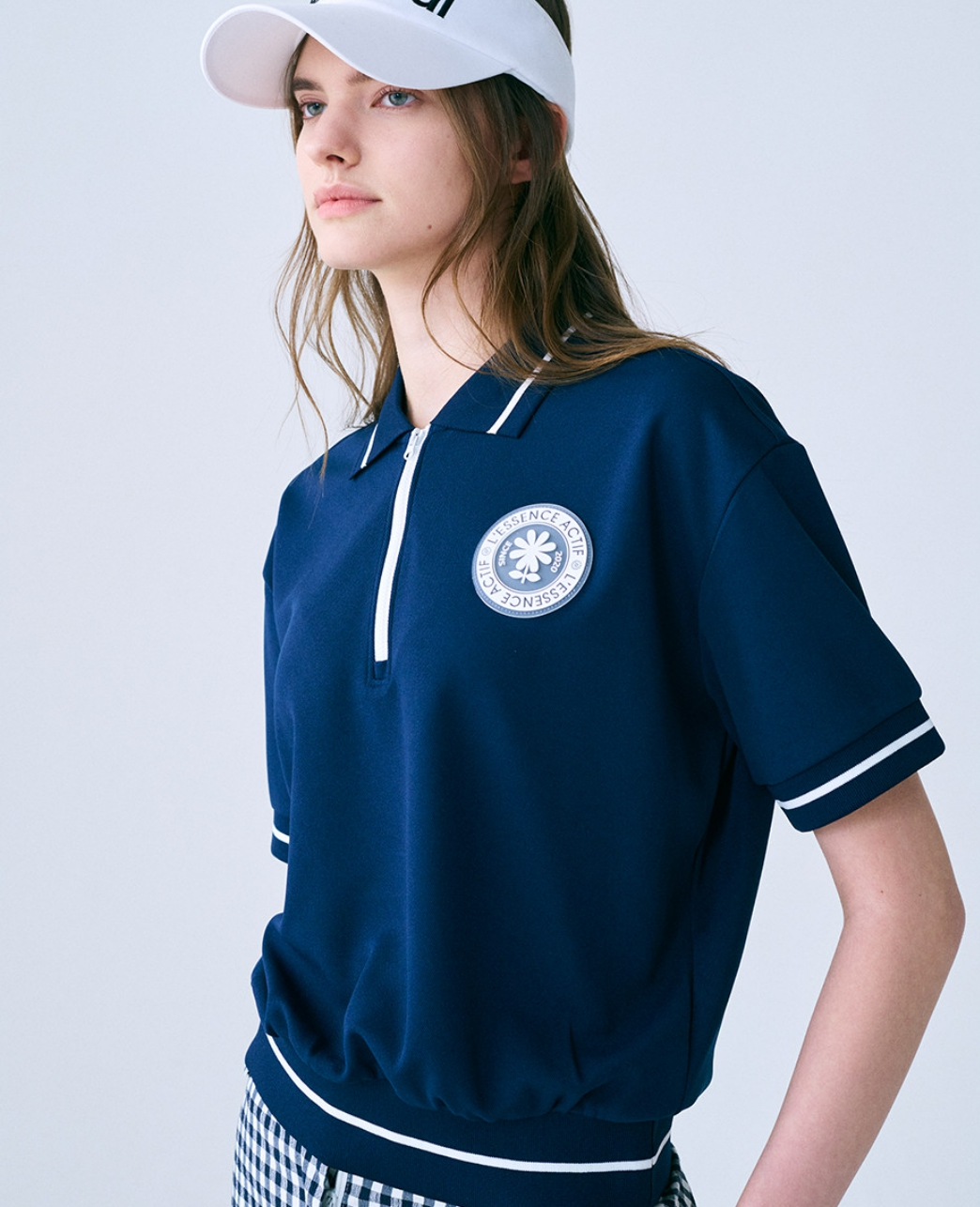 MARDI MERCREDI PIQUET ZIP UP TSHIRT ROUND EMOJI WAPPEN