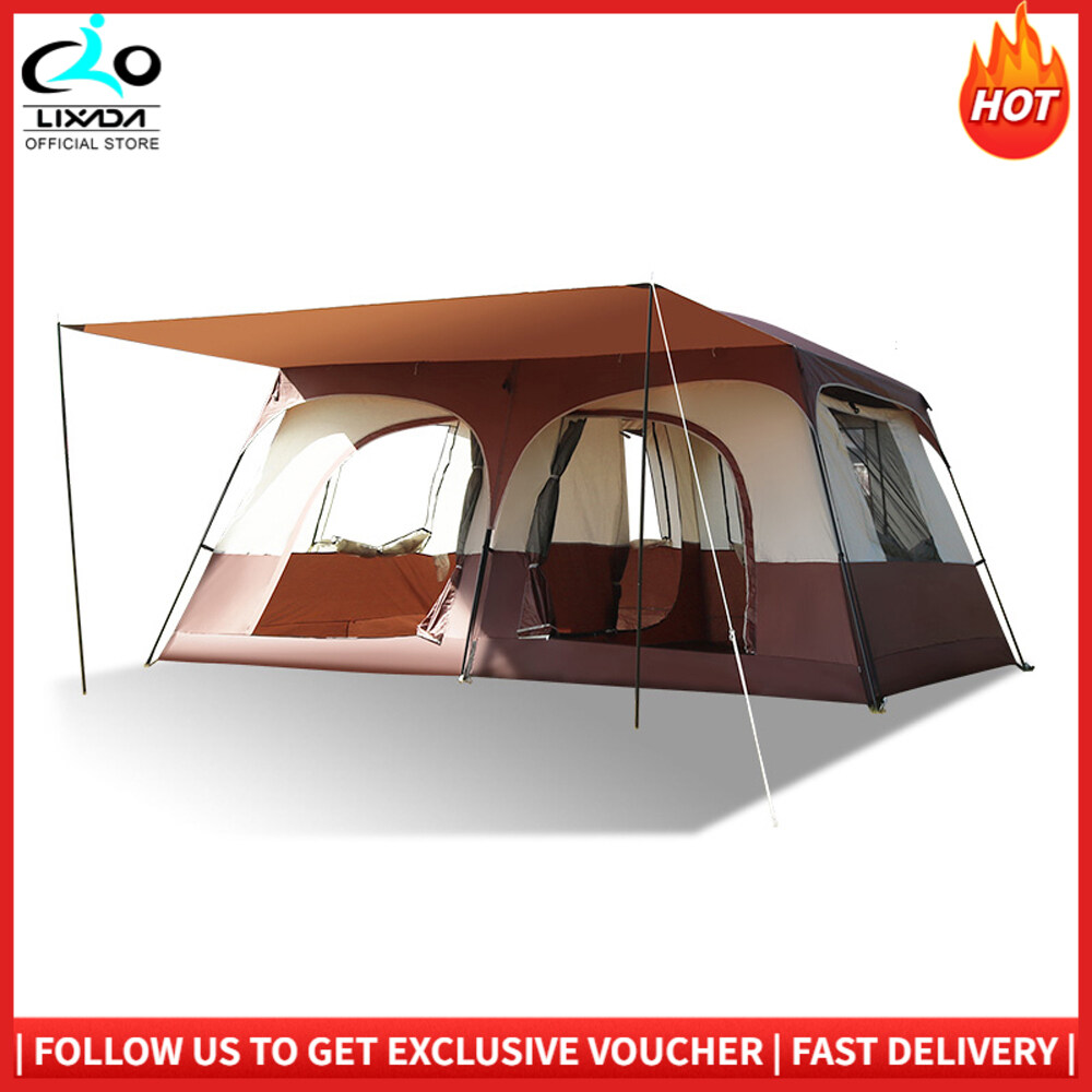 LIXADA Tent Breathable And 2 Rooms Family With 2 Rooms Family Cabin Tent Rooms Family Cabin Tent With 2 Breathable And Rainproof Cabin Tent Breathable And Rainproof Outdoor Buzhi Tent Tent Huiop