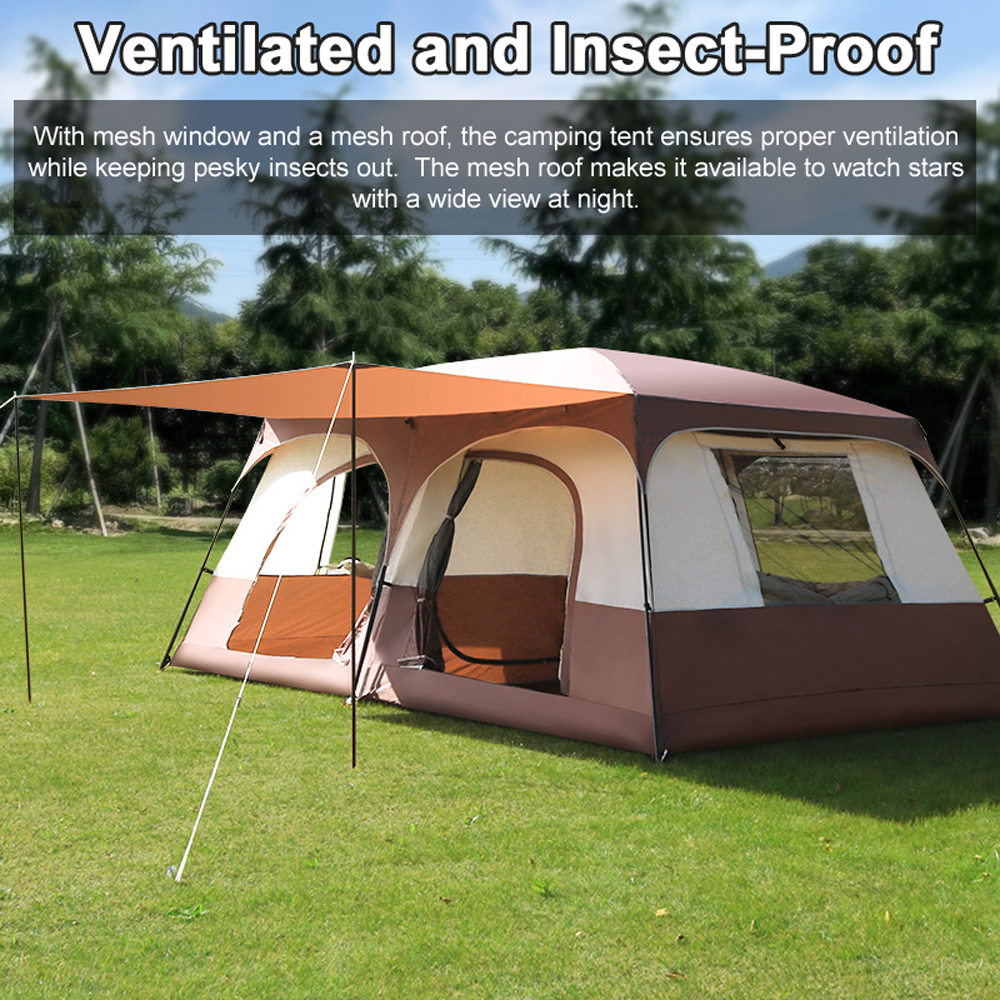 LIXADA Tent Breathable And 2 Rooms Family With 2 Rooms Family Cabin Tent Rooms Family Cabin Tent With 2 Breathable And Rainproof Cabin Tent Breathable And Rainproof Outdoor Buzhi Tent Tent Huiop · v2