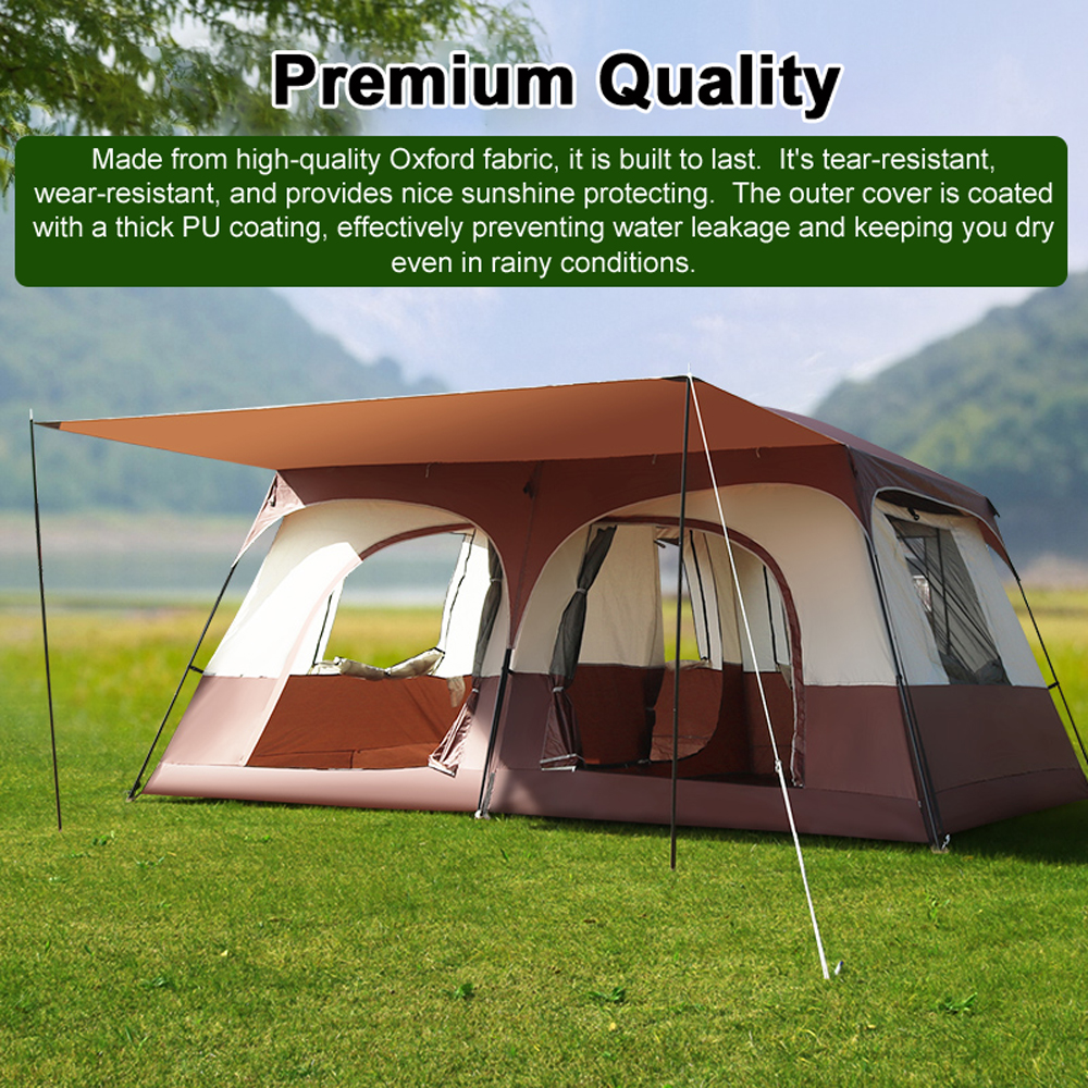 LIXADA Tent Breathable And 2 Rooms Family With 2 Rooms Family Cabin Tent Rooms Family Cabin Tent With 2 Breathable And Rainproof Cabin Tent Breathable And Rainproof Outdoor Buzhi Tent Tent Huiop · v2