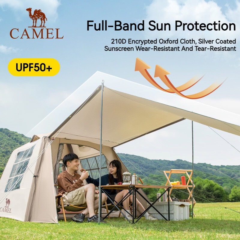 CamelCrown Exquisite Camping Inflatable Tent Portable Winter Picnic Camping Overnight Sun Shade Shelter · v47