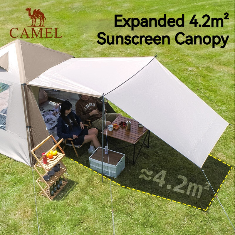CamelCrown Exquisite Camping Inflatable Tent Portable Winter Picnic Camping Overnight Sun Shade Shelter · v47
