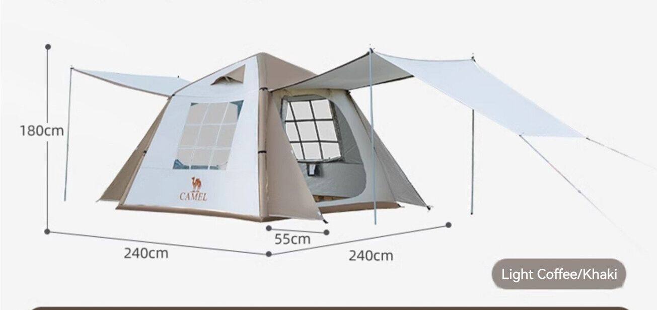 CamelCrown Exquisite Camping Inflatable Tent Portable Winter Picnic Camping Overnight Sun Shade Shelter · v47