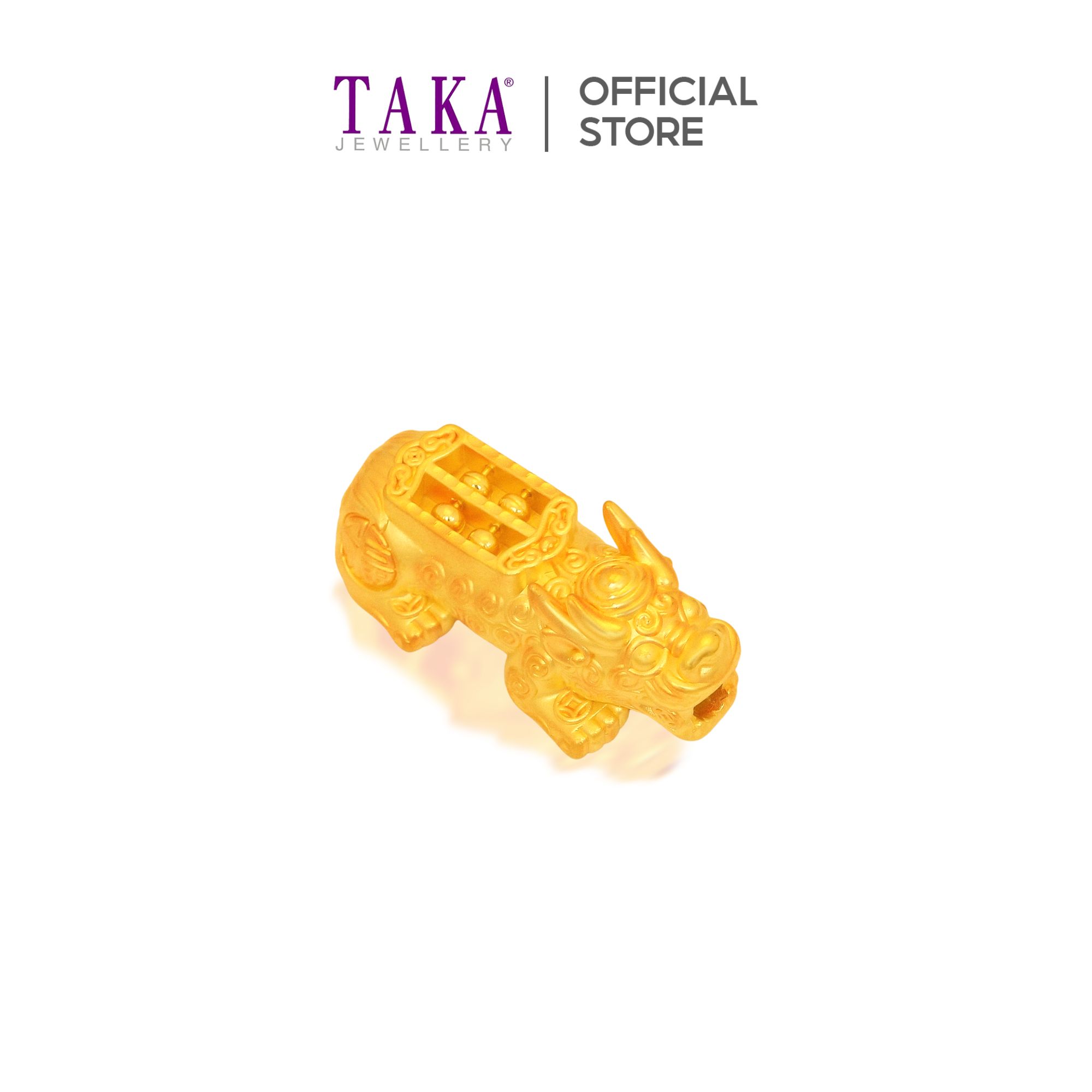 TAKA Jewellery สร้อยข้อมือลูกคิดทองคำแท้ 999 ปี่เซียะพร้อมลูกปัด