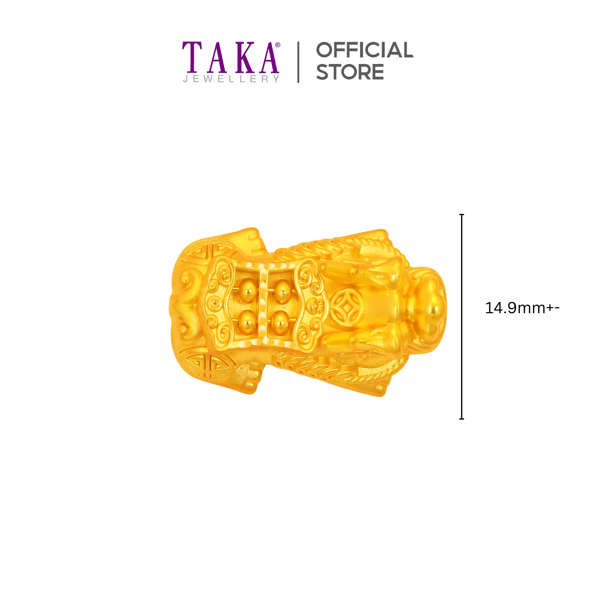 TAKA Jewellery 999 Pure Gold Pixiu Abacus with Beads Bracelet · v17