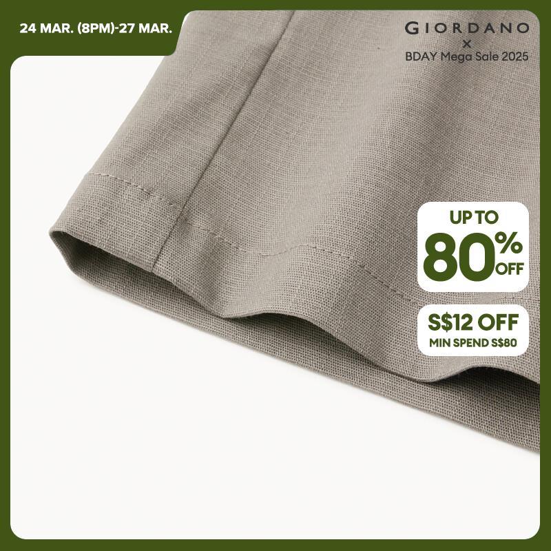 GIORDANO Women Pants Buttons Embellished Tencel Pants Invisible Zip Wide leg Ankle Length Simple Fashion Casual Pants 05424343 · v2