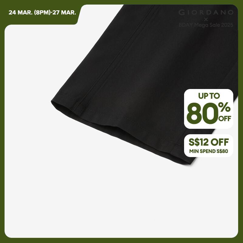 GIORDANO Damenhose aus 100% Baumwolle, mittelhoher Bund, Knöchellänge, geschmeidige, weiche, modische Freizeithose 05424331