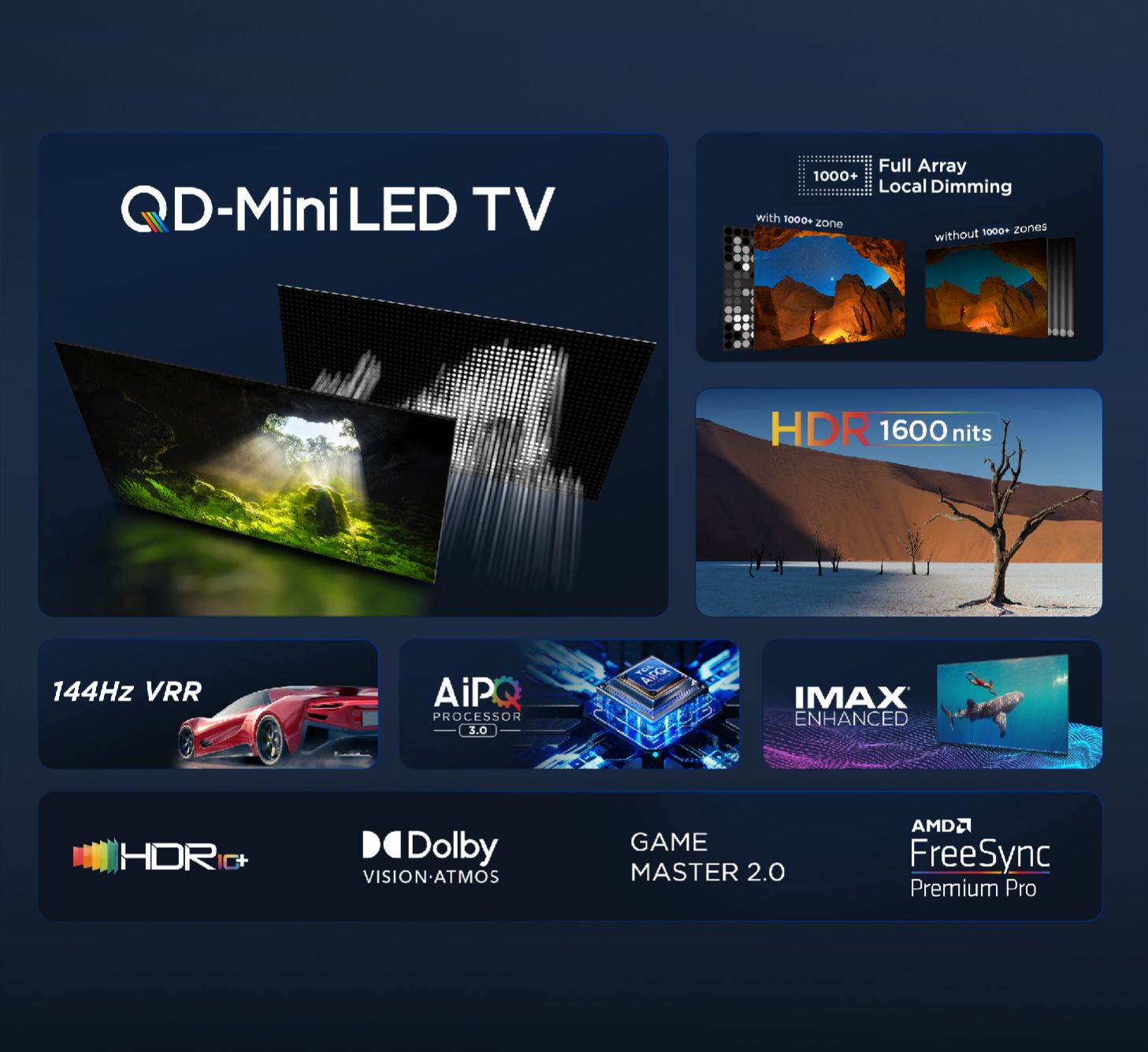 2024 TCL C755 QD-Mini Led 4K TV | 55 65 75 85 inch |  AI Smart Google TV | Eye Care【With Free Gift】 · v8