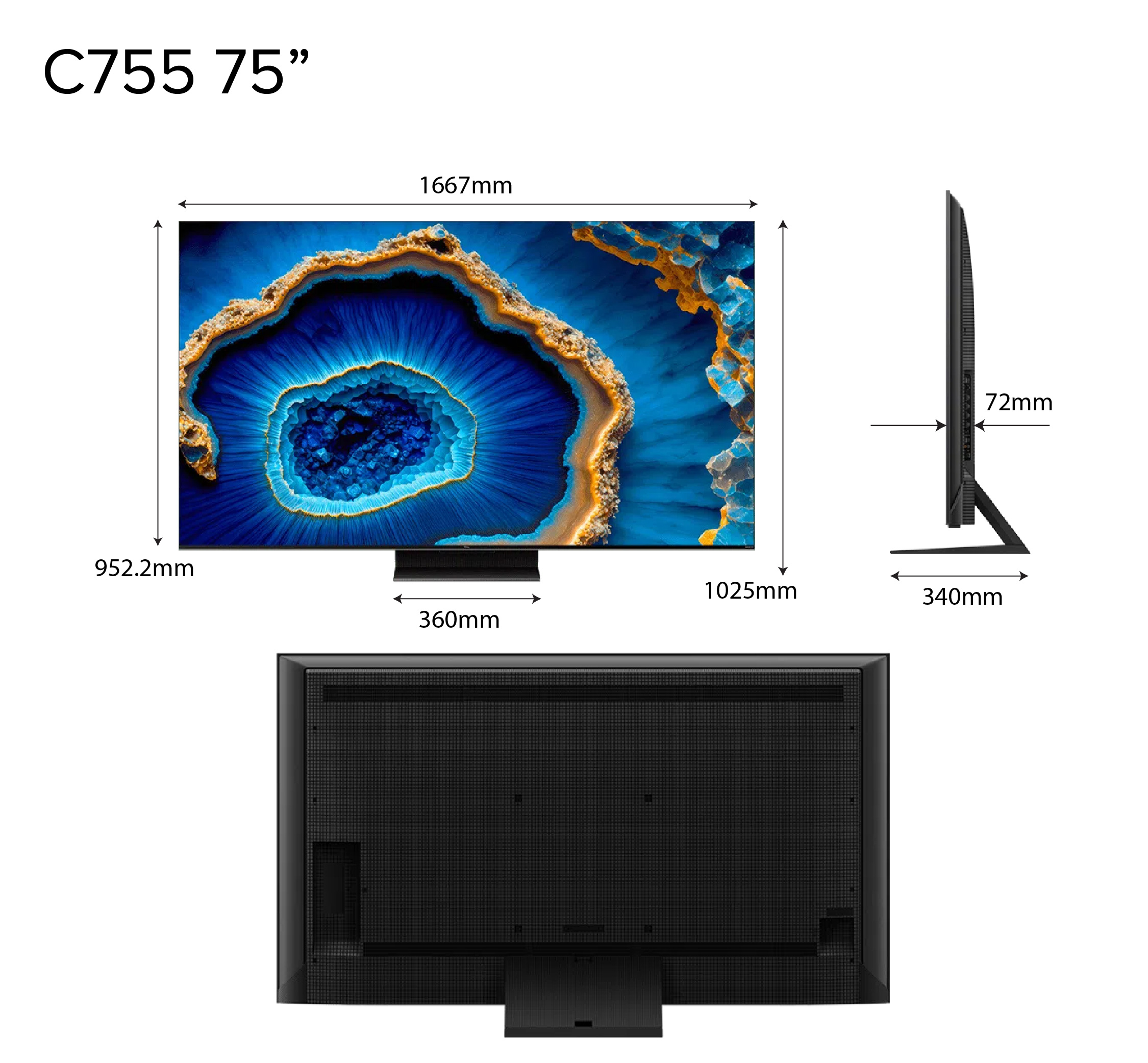 2024 TCL C755 QD-Mini Led 4K TV | 55 65 75 85 inch |  AI Smart Google TV | Eye Care【With Free Gift】 · v8