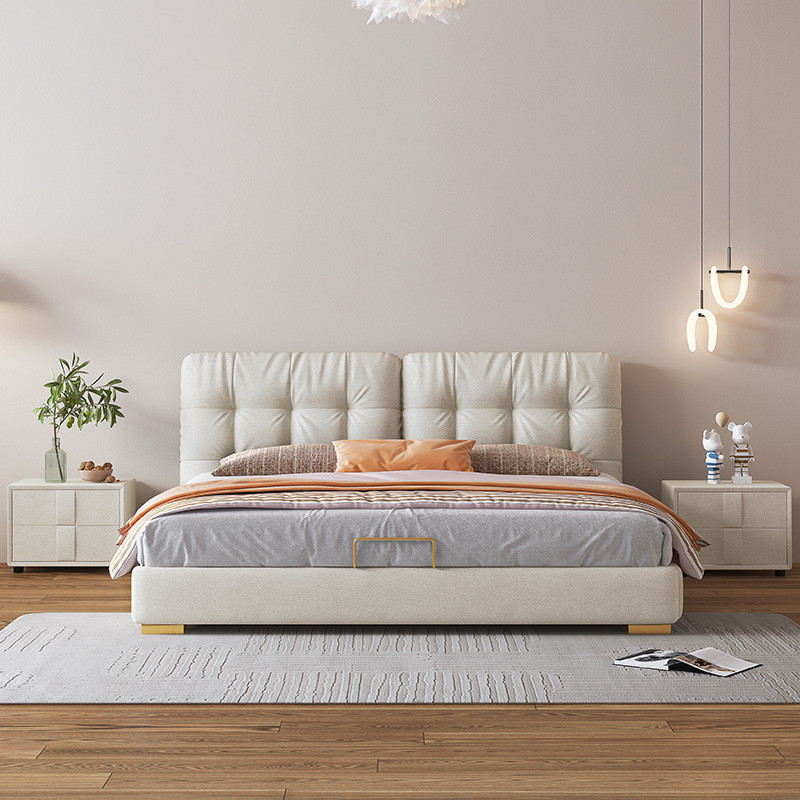 Depolama Çekmeceli HDB Depolama Yatak Çerçevesi Yüksek Çift Kişilik Yatak Yatak Çerçevesi Ahşap Yatak Kraliçe Çift Kişilik Yatak Depolama Yatak Çerçevesi Deri Yatak Teknolojisi Kumaş Yatak Çift Kişilik Yatak