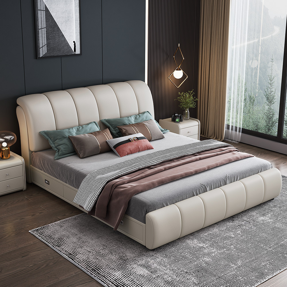 Khung giường lưu trữ HDB có ngăn kéo lưu trữ Giường đôi cao Khung giường Giường gỗ Giường Queen Giường King Giường da Công nghệ lưu trữ Giường vải Bền Ba ngăn kéo Giường mềm