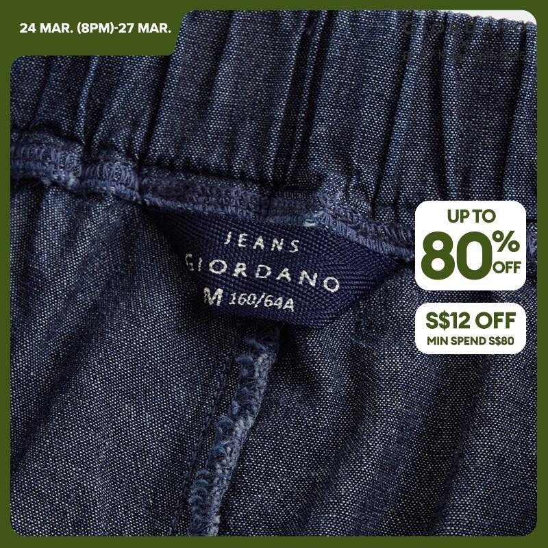 GIORDANO Pantaloni da donna Pantaloni in denim leggero con elastico in vita 100% cotone 100% cotone con polsino arrotolato Pantaloni in denim casual semplici alla moda 05424307