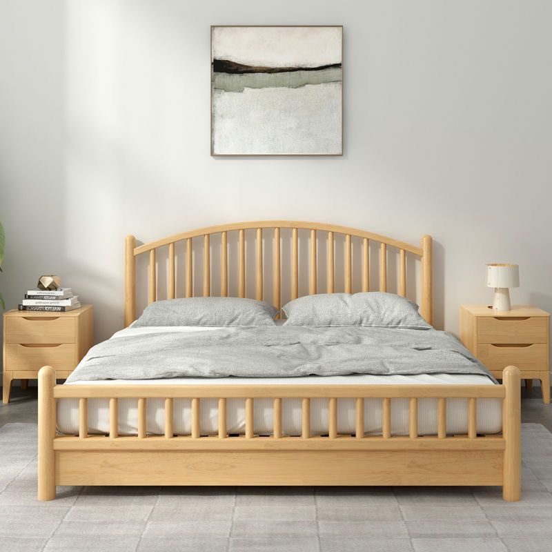 【Free Shipping】Solid Wooden Bed Frame SingleSuper SingleQueenKing Size Bedframe With Mattress Wooden Bedframe · v7