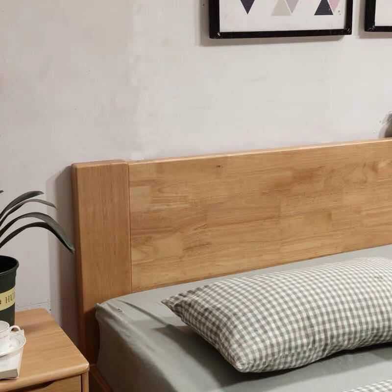 HDB Yatak Çerçevesi Çift Kişilik Yatak Yatak Çerçevesi Ahşap Yatak Kraliçe Çift Kişilik Yatak Katı Ahşap Yatak 1.8m Modern Basit 1.5 Kiralık Oda Daire Yatak Yatak Odası Mobilyaları