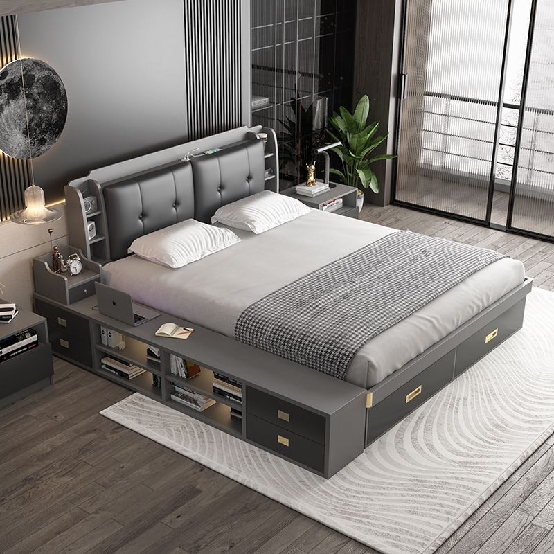 Giường gỗ nguyên khối lưu trữ Giường Tatami Giường đơn Giường đôi Giường nhỏ Giường đôi