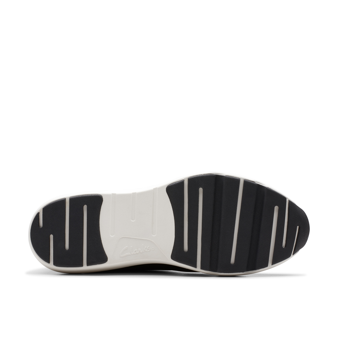 Clarks Womens Tivoli Zip Trainers - Black Leather