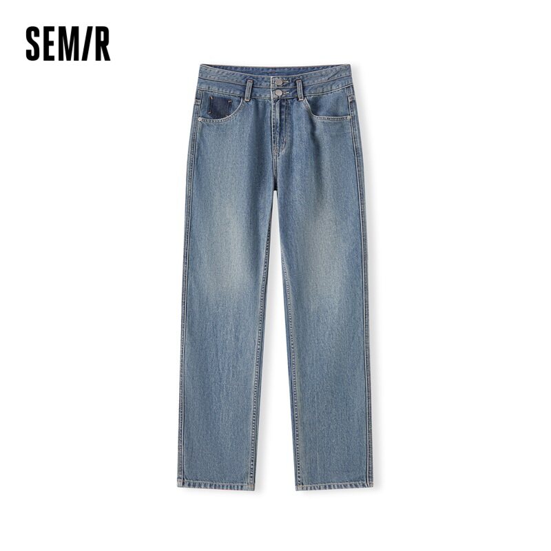 Pantalon Semir Jeans Cool Sense Of Straight pour femmes, style Hong Kong, nouveau petit pantalon de neuf minutes, été 2024