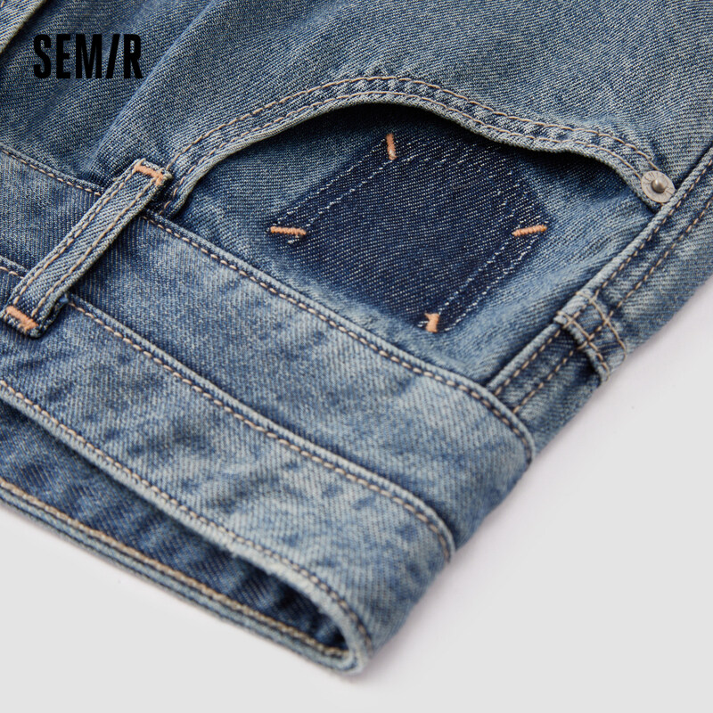 Pantalon Semir Jeans Cool Sense Of Straight pour femmes, style Hong Kong, nouveau petit pantalon de neuf minutes, été 2024