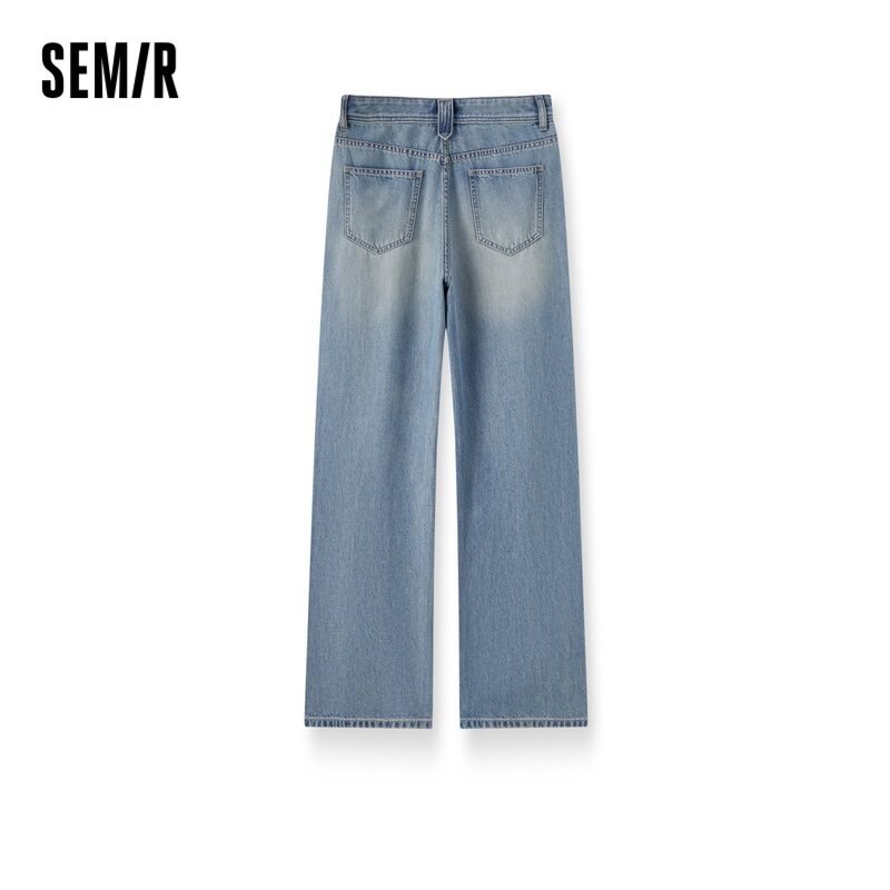 Semir Jeans Women Cover Meat Wide-Legged Trousers Hundred With Simple 2024 Summer New Cool Feeling Do Old Trousers Street Tide · v2