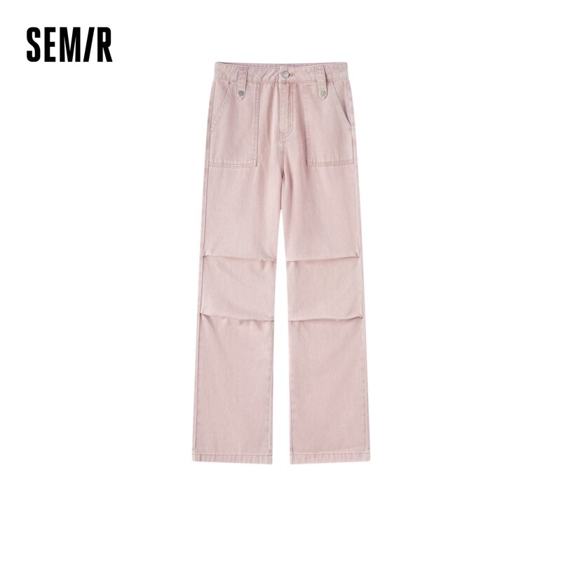 Semir Jeans Women Tide Cool Wide-Leg Trousers 2024 Summer New American Style Work Trousers Street Trend