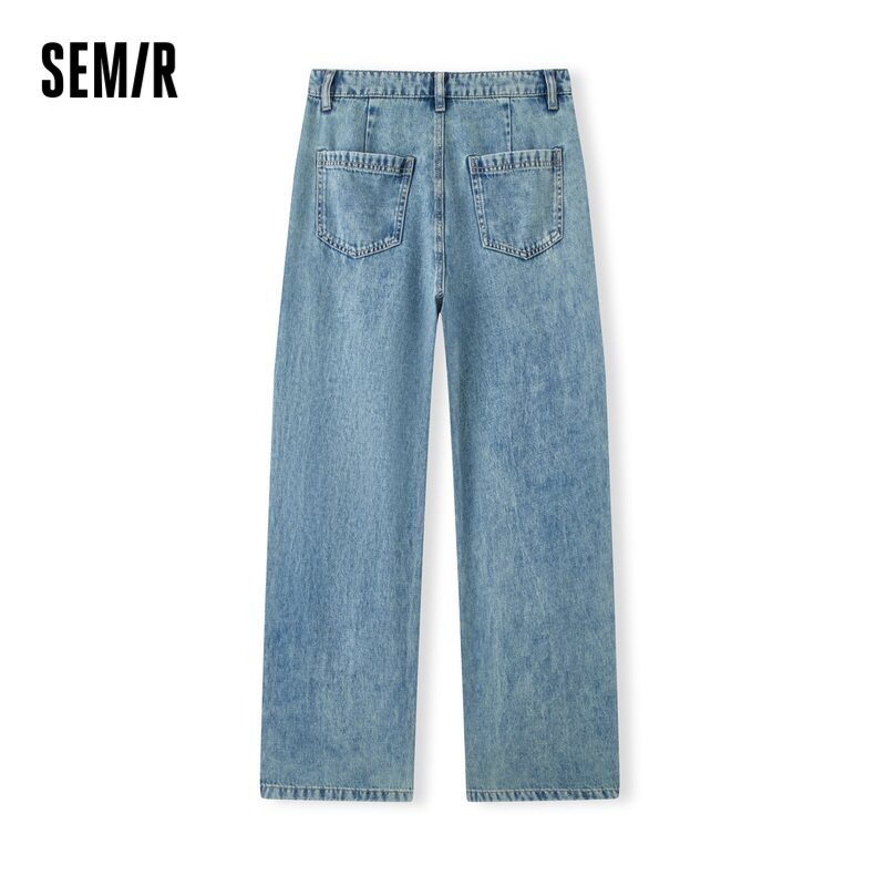 Semir Jeans Women Tide Cool Wide-Leg Trousers 2024 Summer New American Style Work Trousers Street Trend