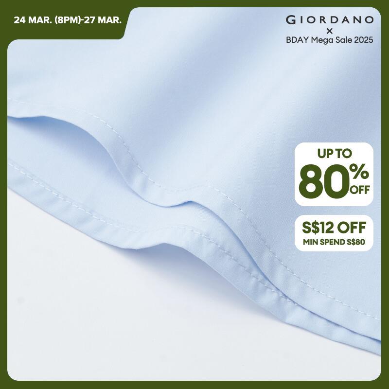 GIORDANO Women Shirts Pleated Puff Sleeve Simple Basic Shirts Button Closure Classic Collar Fashion Casual Shirts 18344201